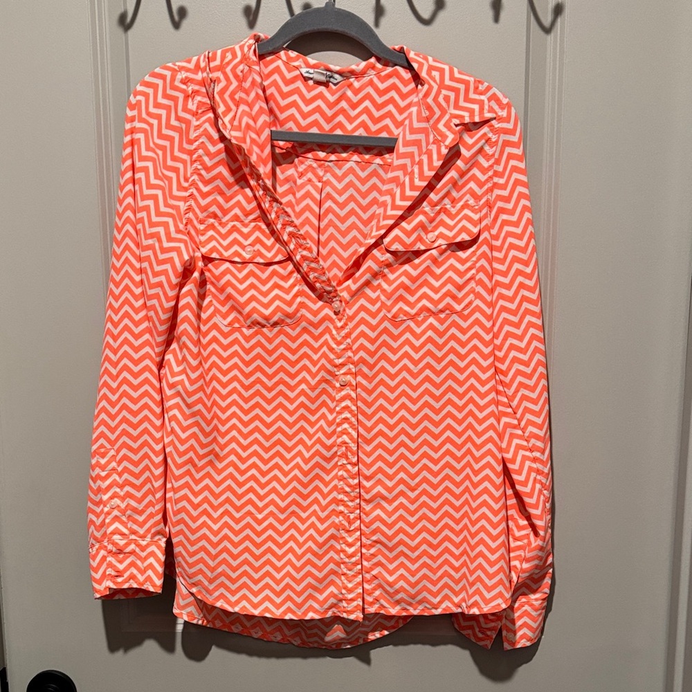 American Eagle Outfitters Vibrant Chevron Blouse
